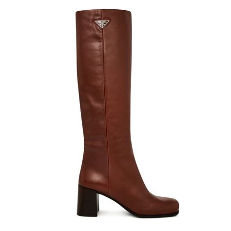 bota prada mujer|prada leather knee high boots.